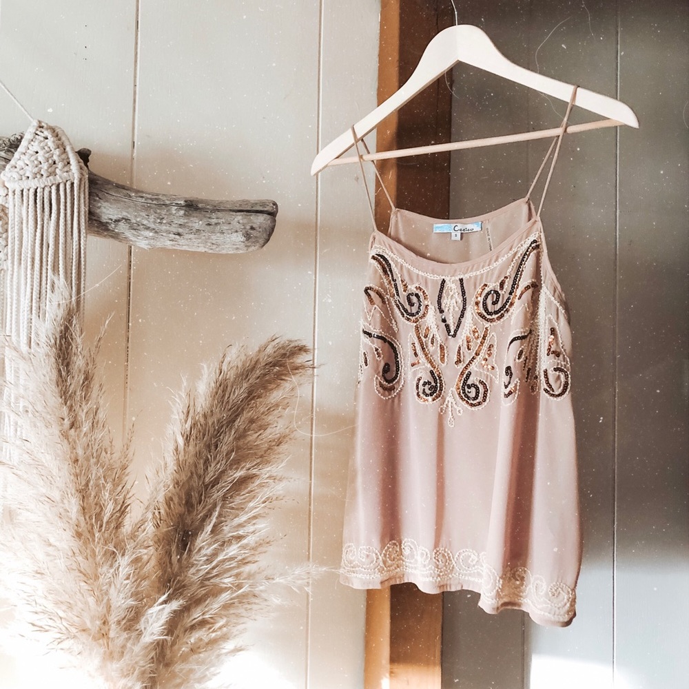 Boho Embroidered Tank